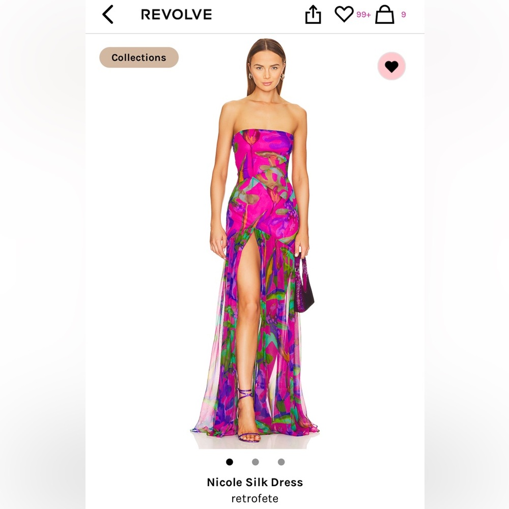 Nicole silk dress by retro fete / pink / size S / worn once / perfect condition!